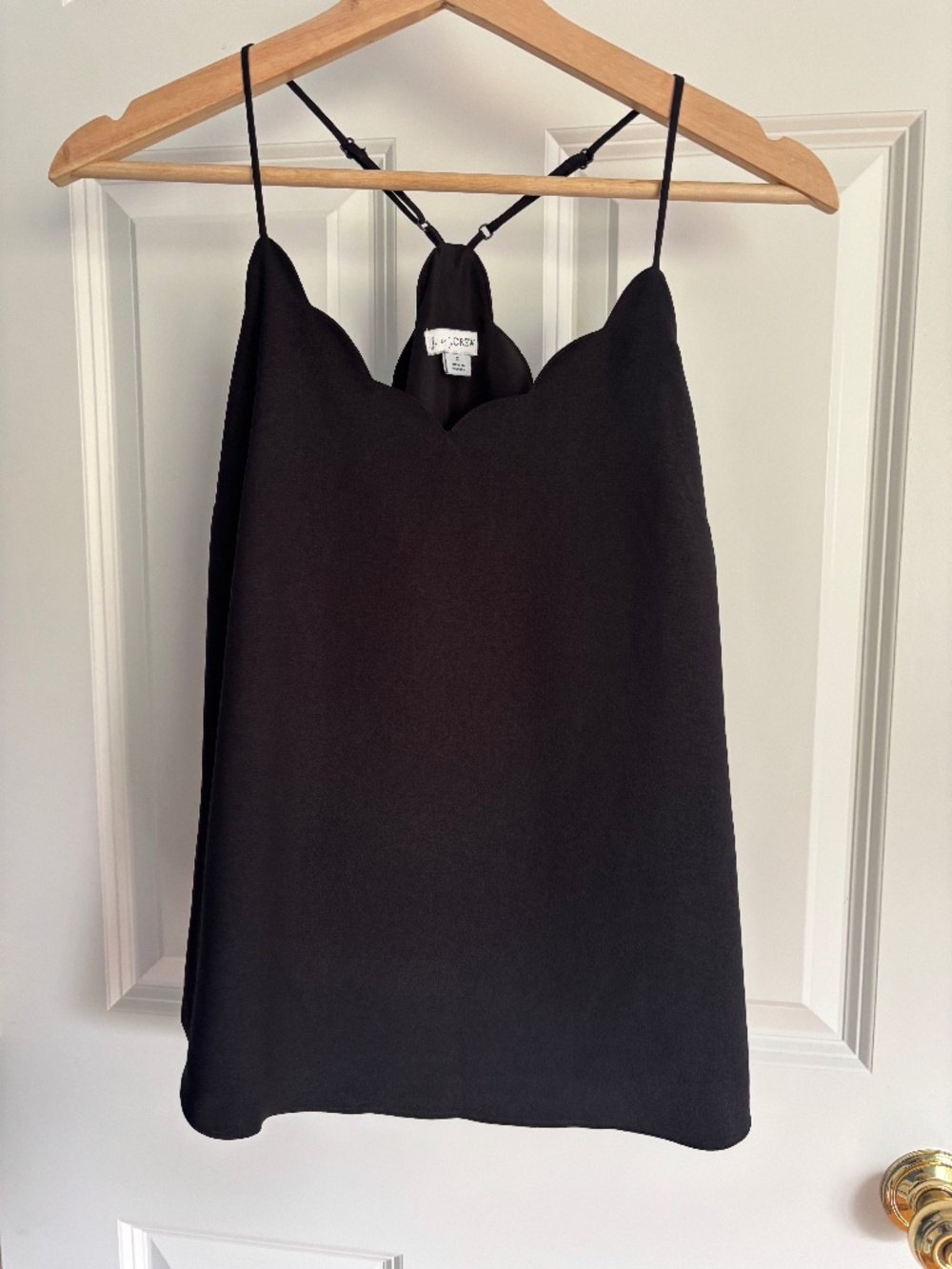 J. by J.Crew black scalloped tank